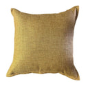 Ochre solid scatter cushion cover, 60x60cm polyester linen throw cushion in mustard yellow with invisible zip.