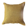 Ochre solid scatter cushion cover, 60x60cm polyester linen throw cushion in mustard yellow with invisible zip.