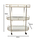 trolley size trolley - Mirrored beverage cart, portable drinks stand