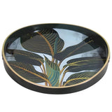 Panama Glass Round Tray By Woodka Interiros