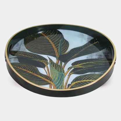 Panama Glass Round Tray