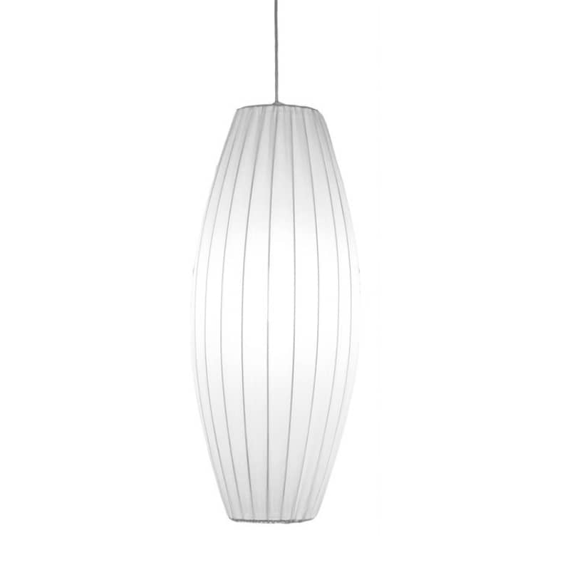 Papi Fabric Pendant Light White by Woodka Interiors 