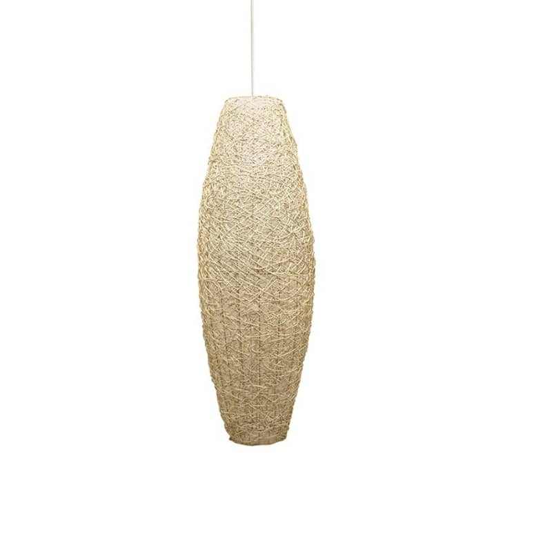 Natural woven resin pendant light for indoor and outdoor decor