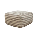 Paralla striped ottoman with a beige and nut pattern 