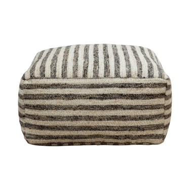 paralla ottoman in neutral beige and charcoal