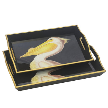 Pelican Rectangular Tray Set By Woodka Interiors | Trays