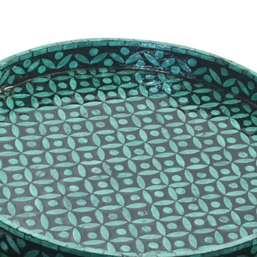 Petal Round Capiz Ottoman Tray By Woodka Interiors