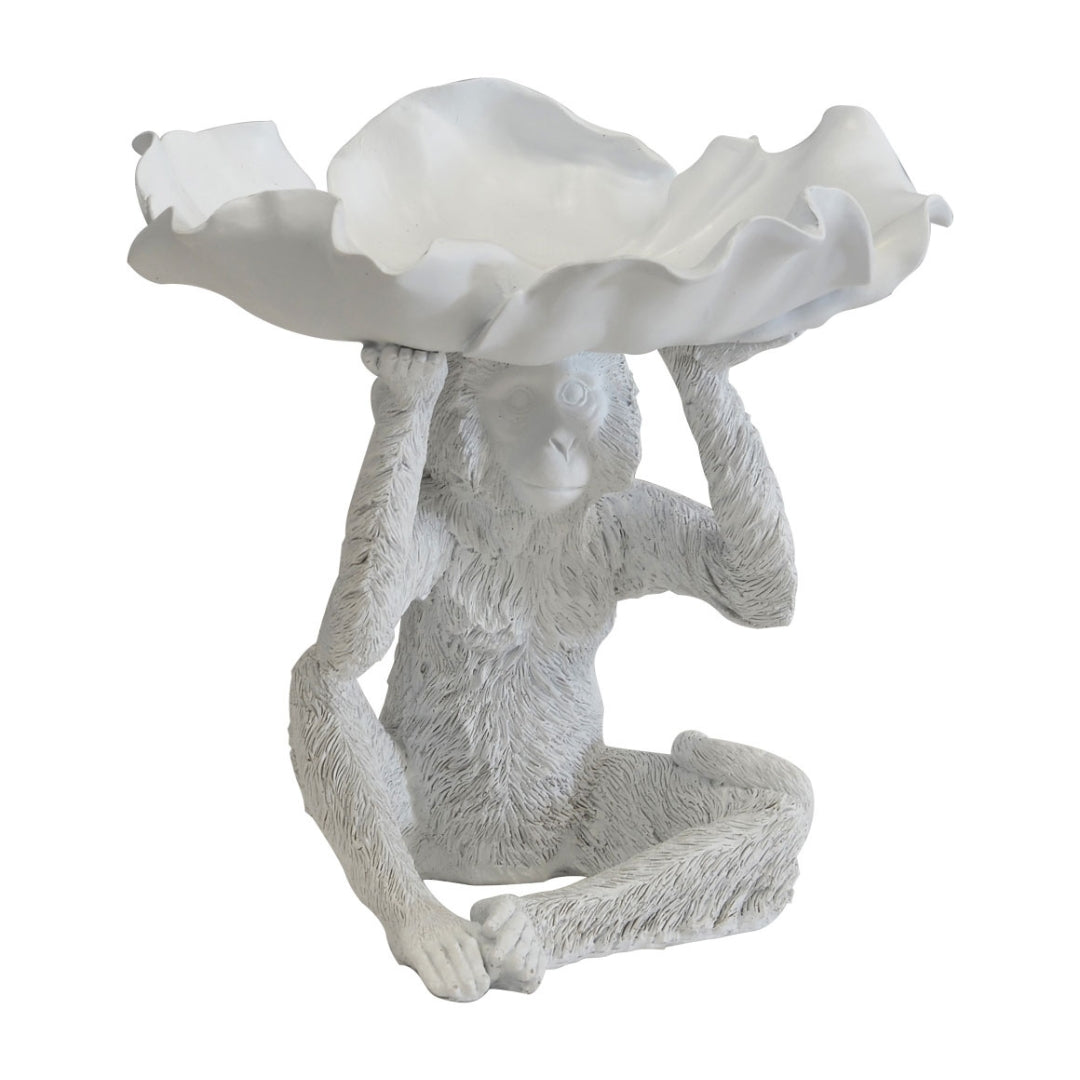 Petal White Monkey Bowl by Woodka Interiors