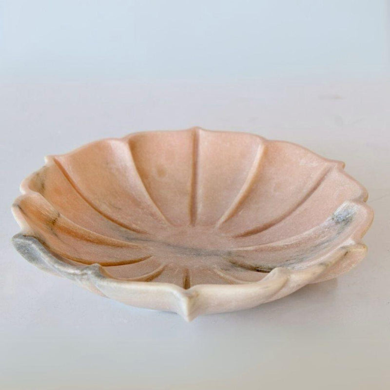marble bowl in blush pink