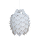 White pinopoly hanging light fixture