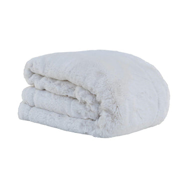 Polar Faux Fur Throw White 