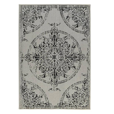 Shop Modern Black and White Rug - Poletti Rug by Woodka Interiors