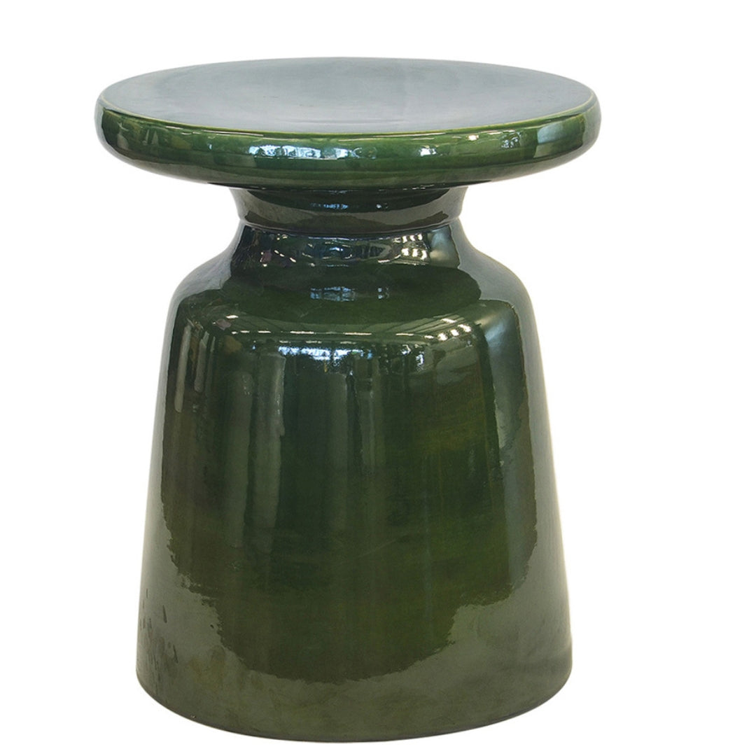 Portobello Green Ceramic Side Table By Woodka Interiors