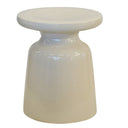 Portobello White Ceramic Side Table By Woodka Interiors | Home Decor