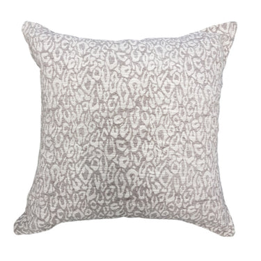 Prowl scatter cushion featuring a subtle taupe and cream abstract leopard print pattern.