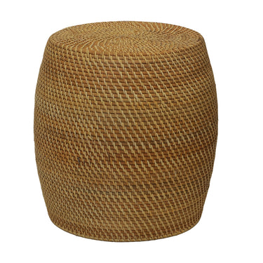 Drum Rattan Stool By Woodka Interiors