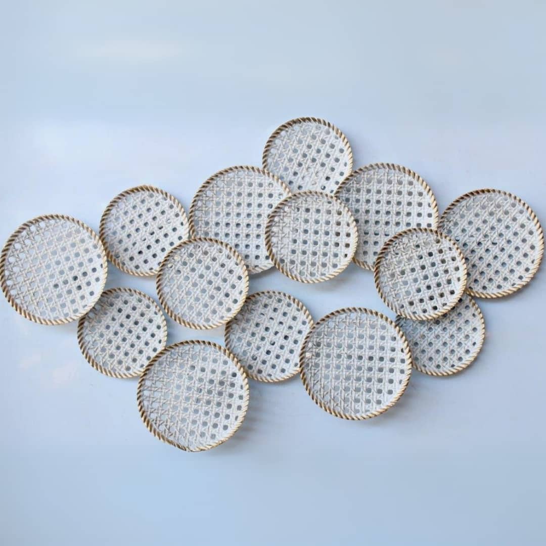 Stylish white and gold circles on a white surface, embodying a serene and luxurious aesthetic for modern interior spaces