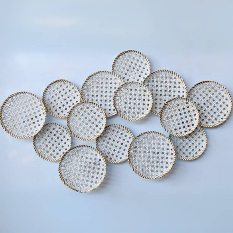 Stylish white and gold circles on a white surface, embodying a serene and luxurious aesthetic for modern interior spaces