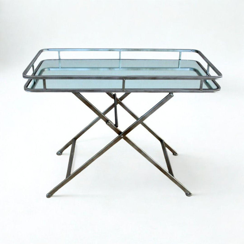 Light gold and silver mirrored butlers tray for modern homes.