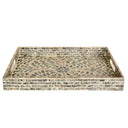 Charcoal capiz tray for modern coffee table décor