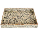 Elegant rectangular tray with capiz shell inlay for luxury homes