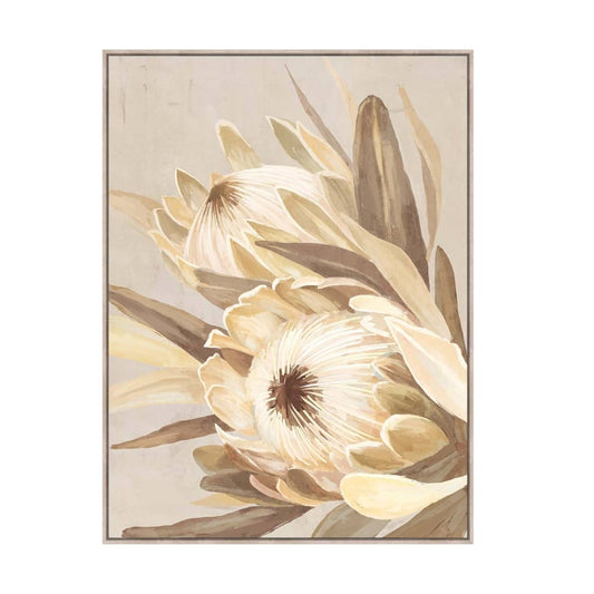 Regal Blooms Wall Art in Dry Gold