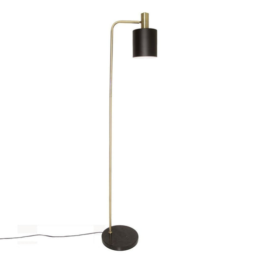 Black Floor Lamp with Marble Base