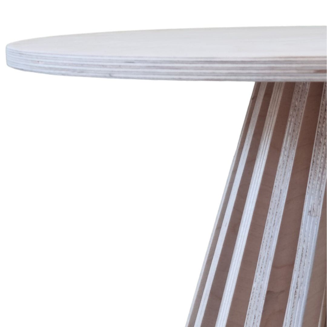 Ribbed Birch Side Table  By Woodka Interiors