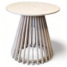 Ribbed Birch Side Table 