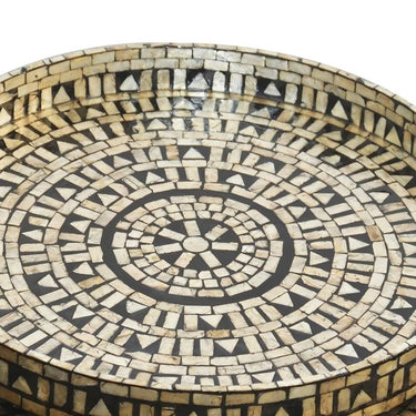 Roman Round Capiz Decor Tray | Woodka Interiors Home Decor