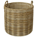 Large rattan basket for blankets, toys, or as a decorative planter