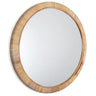 Luxe Round Mirror in Rattan Frame