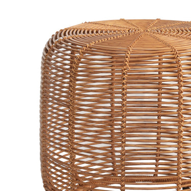 Safari Natural Synthetic Rattan Stool Woodka Interiors Outdoor Stools