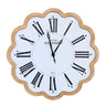 Scalloped Wall Clock with Roman numerals and elegant edge design. Available online at Woodka Interiors South Africa.