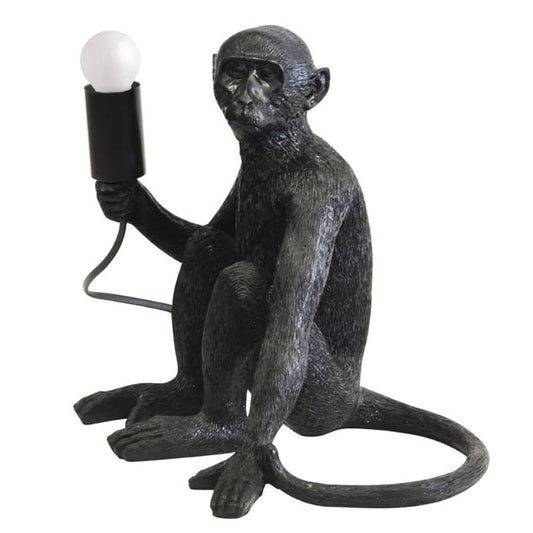 Sitting Table Monkey Lamp Small in balck