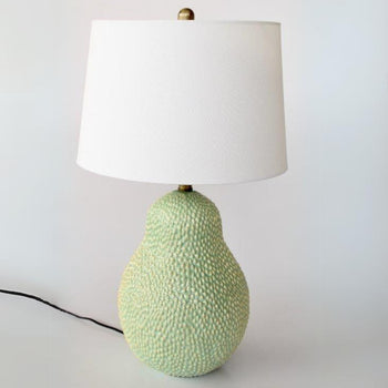 Speckled Green Ceramic Lamp Pear Shaped Lamp