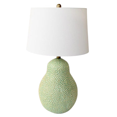 Speckled Green Ceramic Pear Shaped Lamp