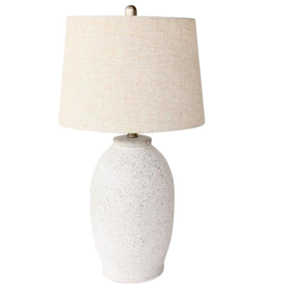 Speckled White Ceramic Table Lamp