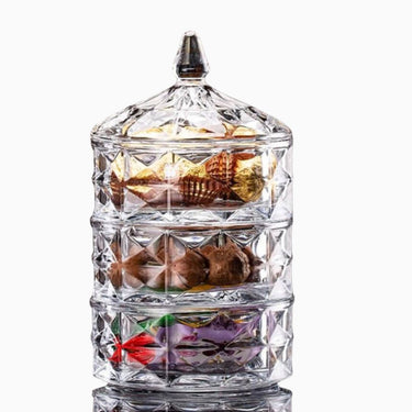 Stackable Embossed Glass Storage Set - Woodka Interiors