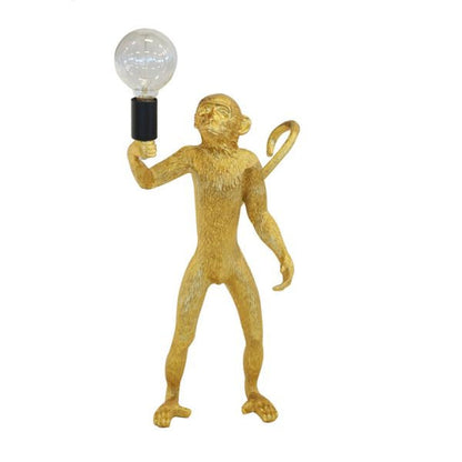 Table Lamp-Standing Monkey gold