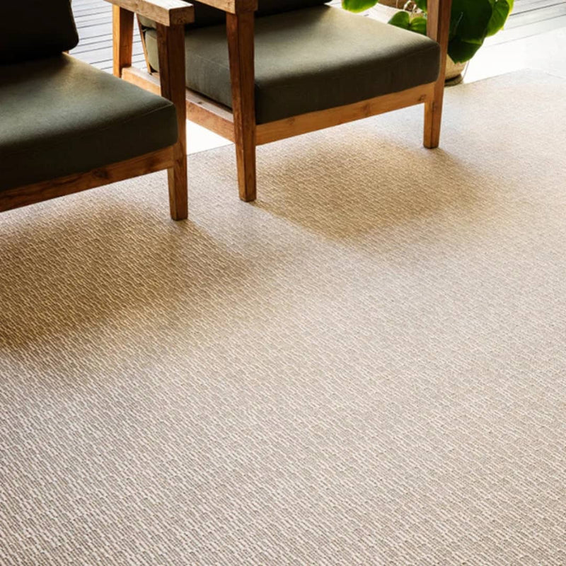 Luxury rug with beach color, ideal for outdoor paths or indoor spaces, offering a stylish and durable finish.