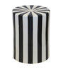 Striped Accent Stool By Woodka Interiors