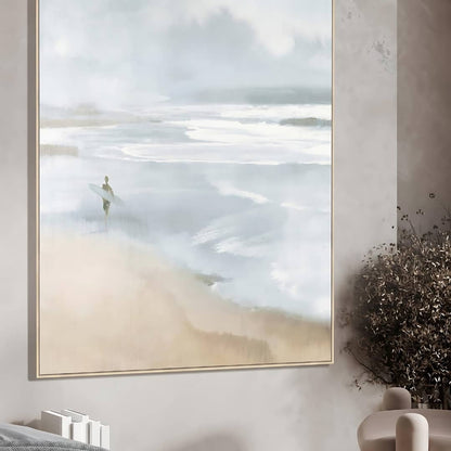 Surfers Solace Wall Art in Aqua Veil