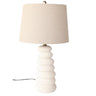 Swirl White Ceramic Lamp