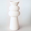 Tall Ceramic White Vases