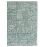 tangram outdoor rug in hunter with geometric design.