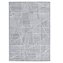 Tangram outdoor rug with geometric design in in smoke