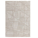 Tangram Reversible outdoor rug with geometric design in twill