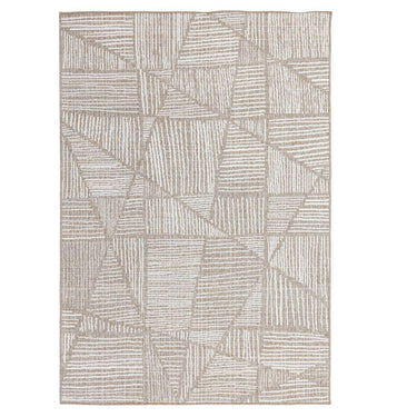 Tangram Reversible outdoor rug with geometric design in twill