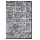 Reversible geometric outdoor rug showing the inkwell option